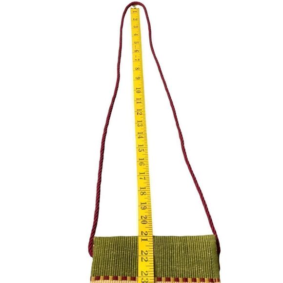 Woven Tapestry Fabric Shoulder Bag Cross Body Purse - Picture 9 of 9